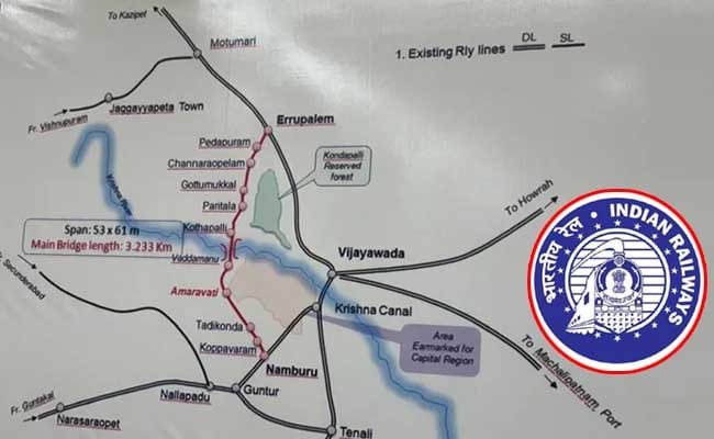 Amaravati Railway Line: Connecting Key Regions with a 57 km Track